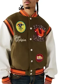Garden Logo Knit Varsity Jacket