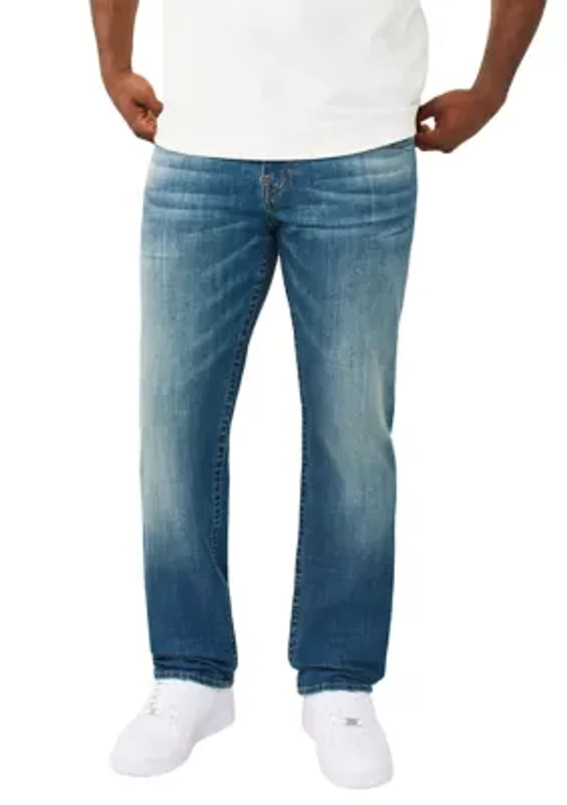 Ricky Straight Leg Embroidered Snake Pocket Denim Jeans
