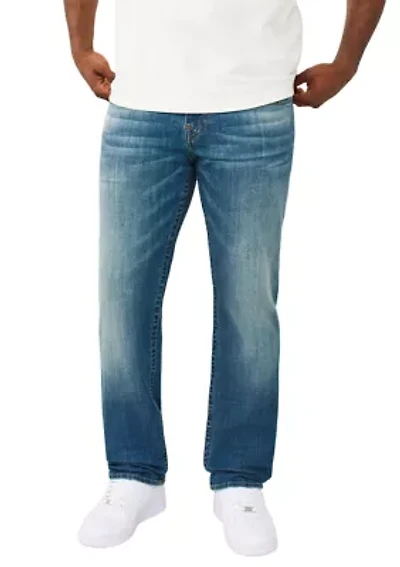 Ricky Straight Leg Embroidered Snake Pocket Denim Jeans