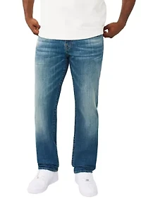 Ricky Straight Leg Embroidered Snake Pocket Denim Jeans