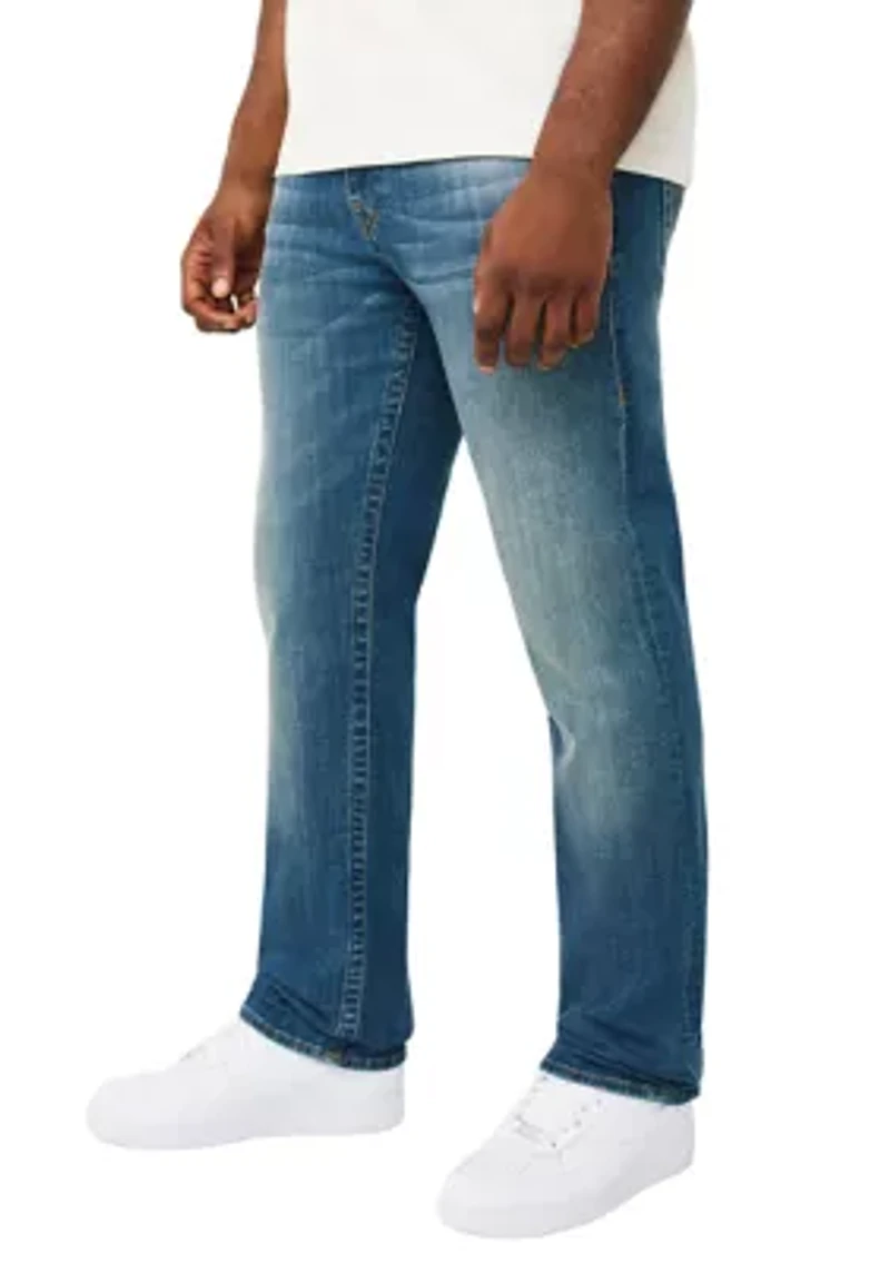 Ricky Straight Leg Embroidered Snake Pocket Denim Jeans