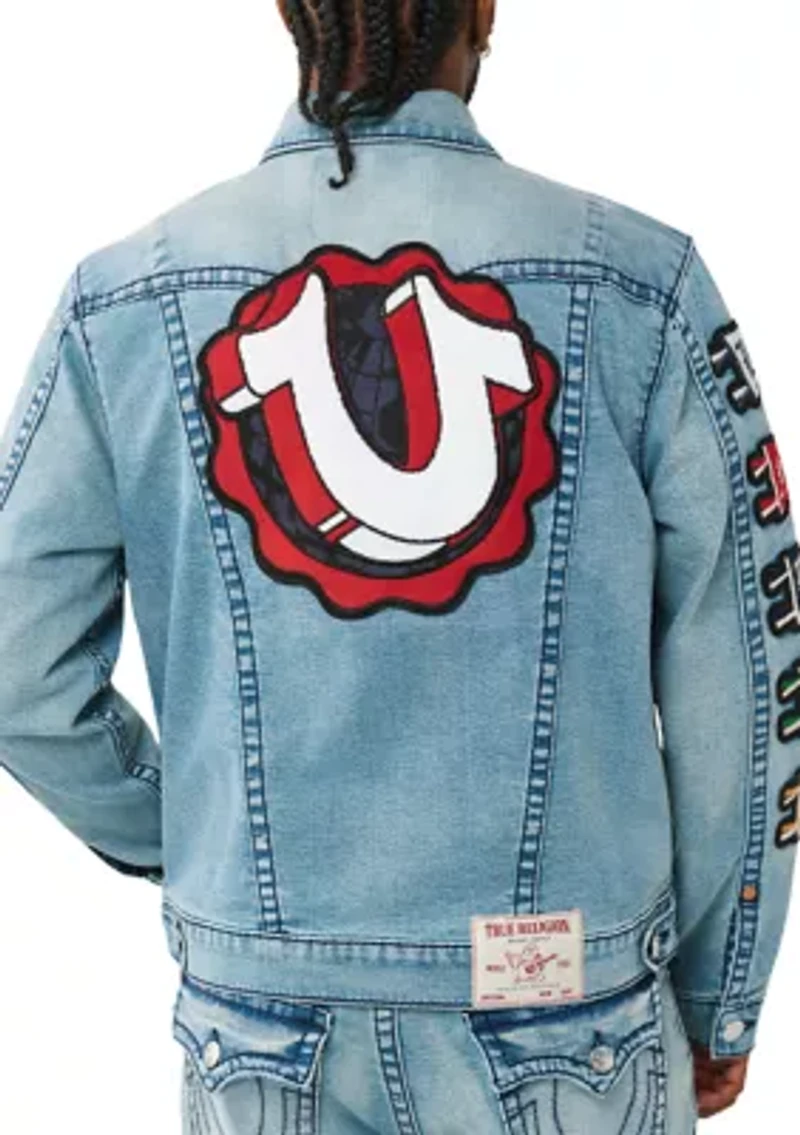 Jimmy Patched Denim Trucker Jacket
