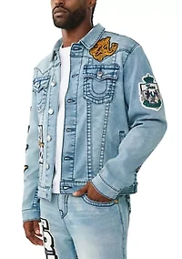 Jimmy Patched Denim Trucker Jacket