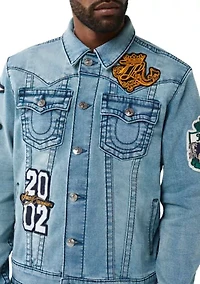 Jimmy Patched Denim Trucker Jacket