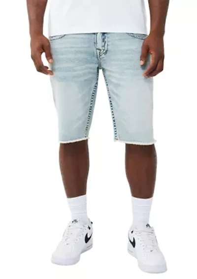 Ricky Straight Freyed Hem Flap Pocket Denim Shorts