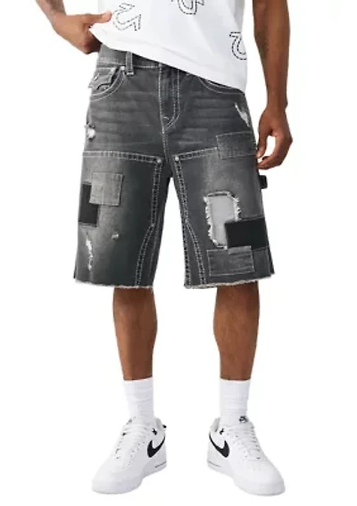 Vinny Baggy Carpenter Freyed Hem Shorts