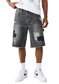 Vinny Baggy Carpenter Freyed Hem Shorts