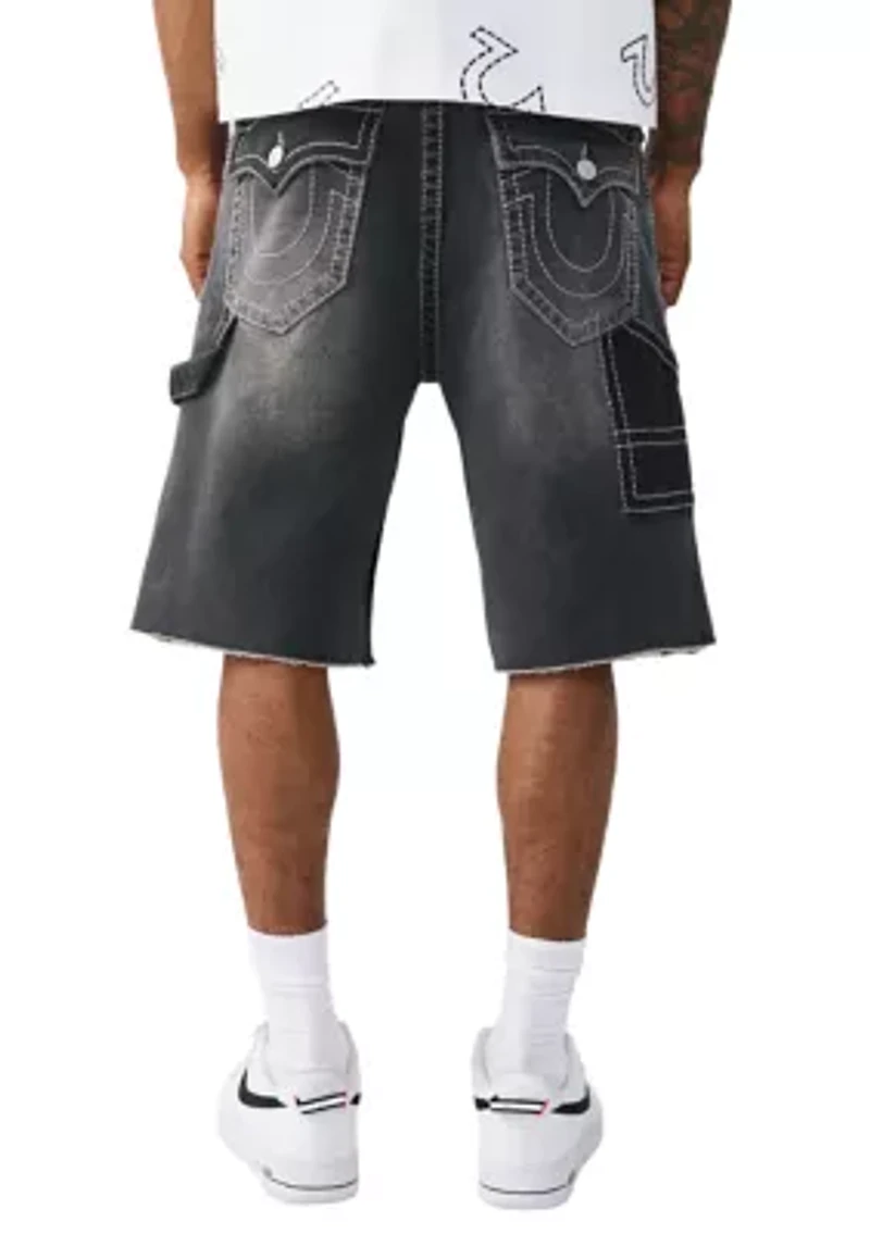 Vinny Baggy Carpenter Freyed Hem Shorts
