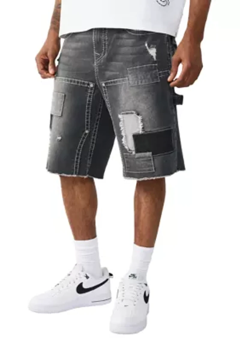 Vinny Baggy Carpenter Freyed Hem Shorts