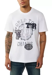 World Tour Logo Short Sleeve T-Shirt with Patches