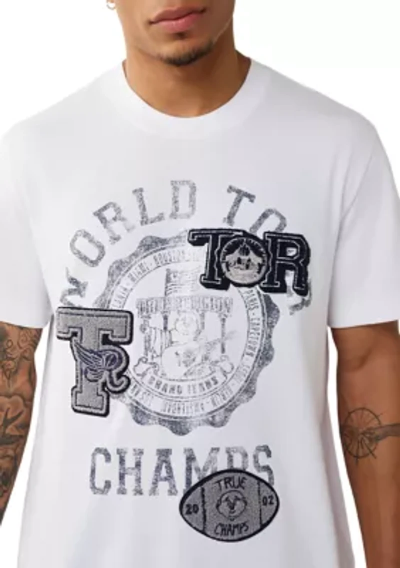 World Tour Logo Short Sleeve T-Shirt with Patches