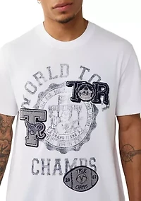 World Tour Logo Short Sleeve T-Shirt with Patches