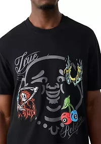 Buddha Face Logo Short Sleeve T-Shirt