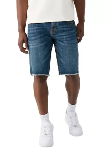 Tiger Print Big T Ricky Denim Shorts
