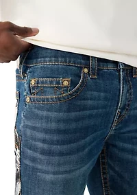 Tiger Print Big T Ricky Denim Shorts