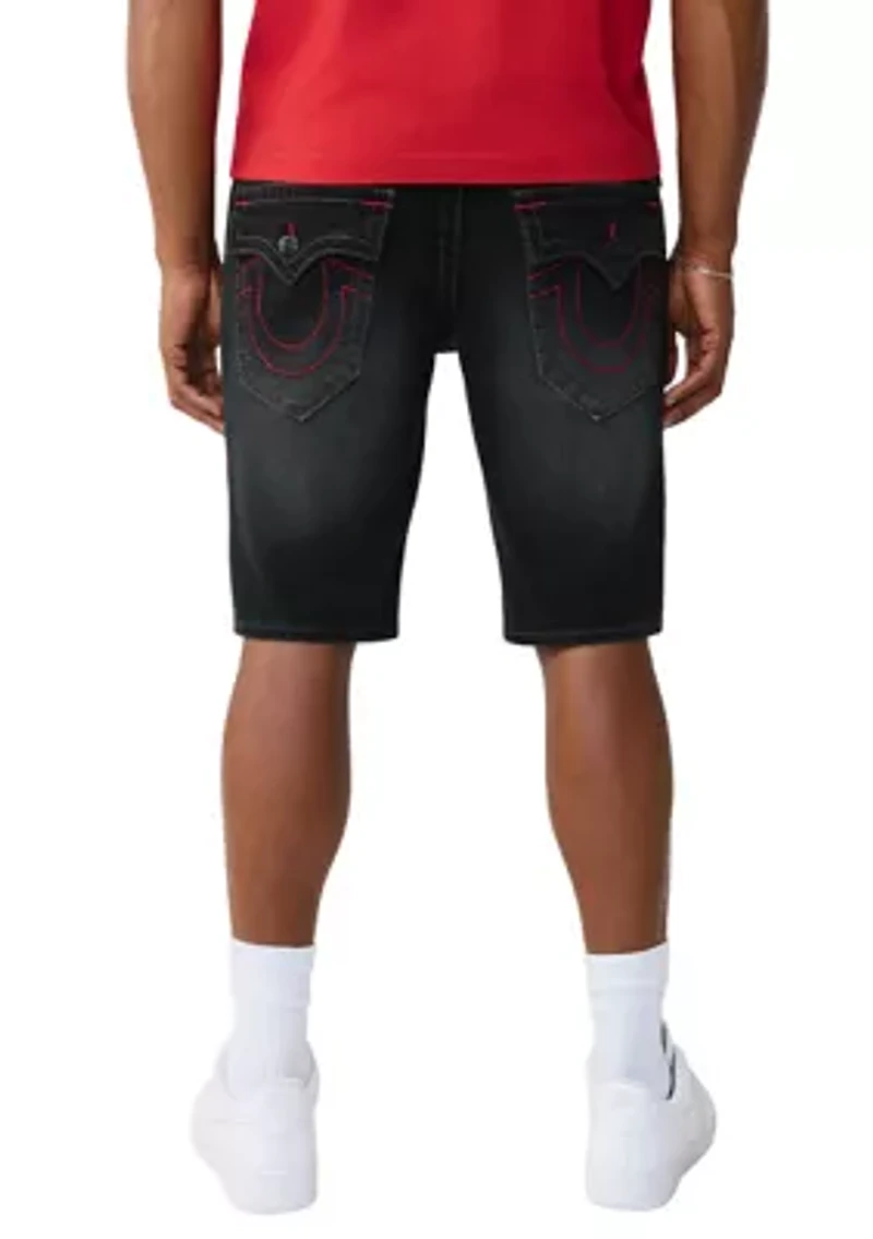 Ricky Straight Fit Big T Flap Pocket Denim Shorts