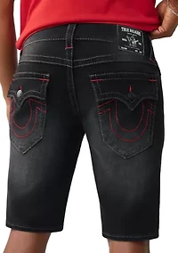 Ricky Straight Fit Big T Flap Pocket Denim Shorts