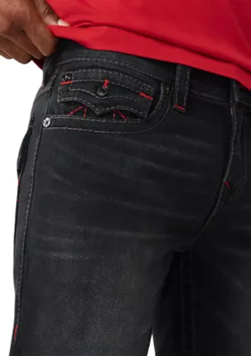 Ricky Straight Fit Big T Flap Pocket Denim Shorts