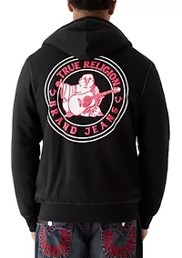 Men's Sherpa Lined Graphic Logo Hoodie