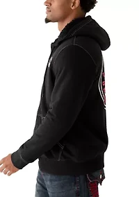 Men's Sherpa Lined Graphic Logo Hoodie