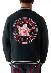 Men's Western Graphic Varsity Jacket
