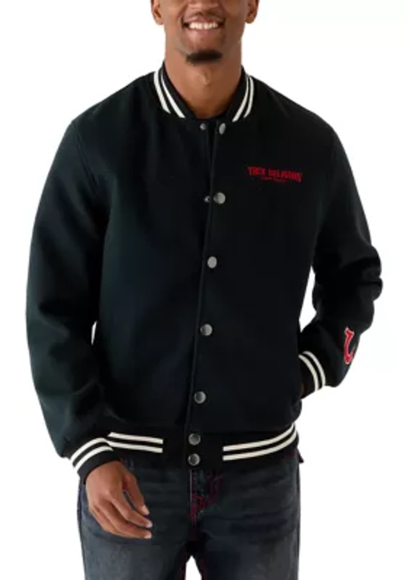 Men's Western Graphic Varsity Jacket