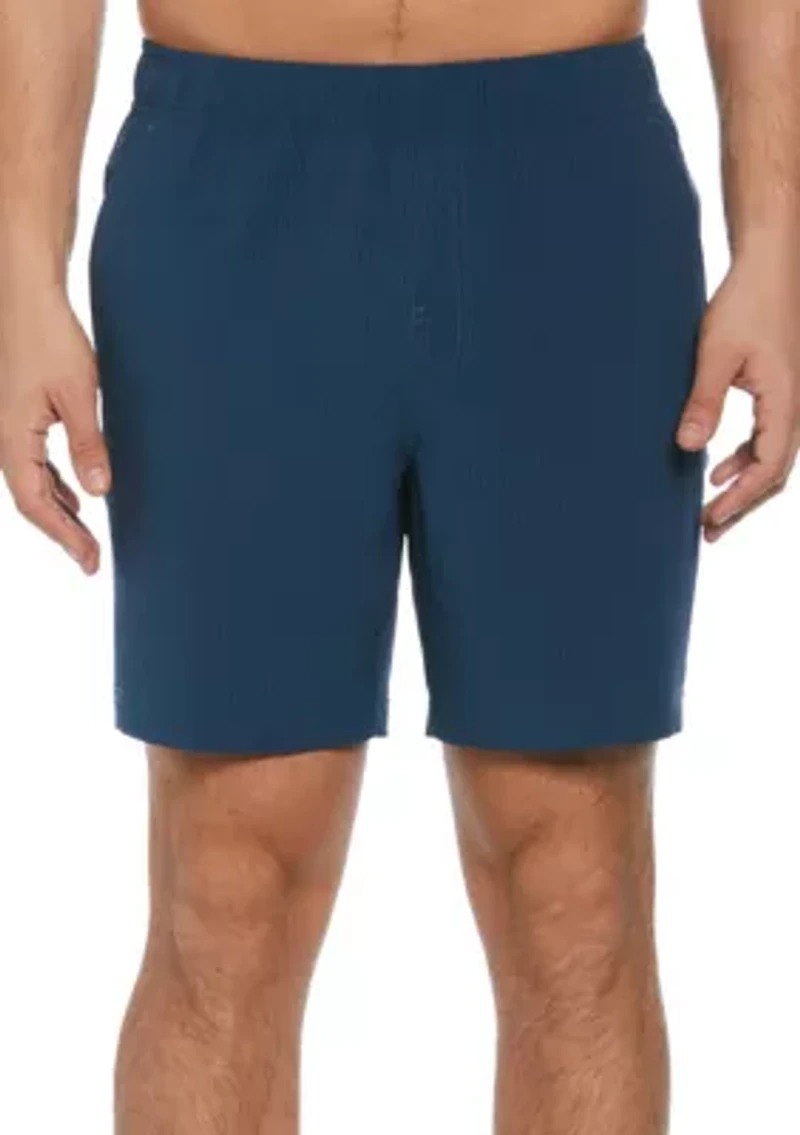 Men's Pull On Seersucker Solid 7'' Shorts