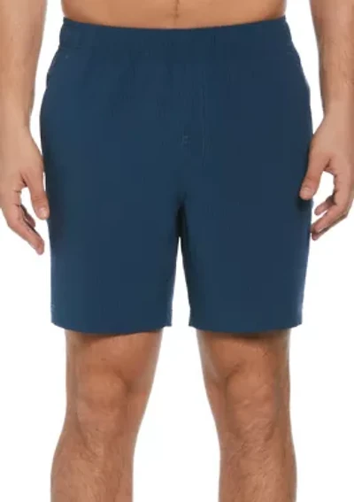 Men's Pull On Seersucker Solid 7'' Shorts