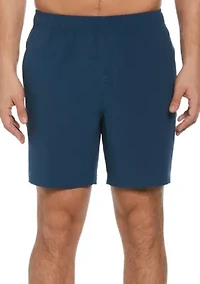 Men's Pull On Seersucker Solid 7'' Shorts