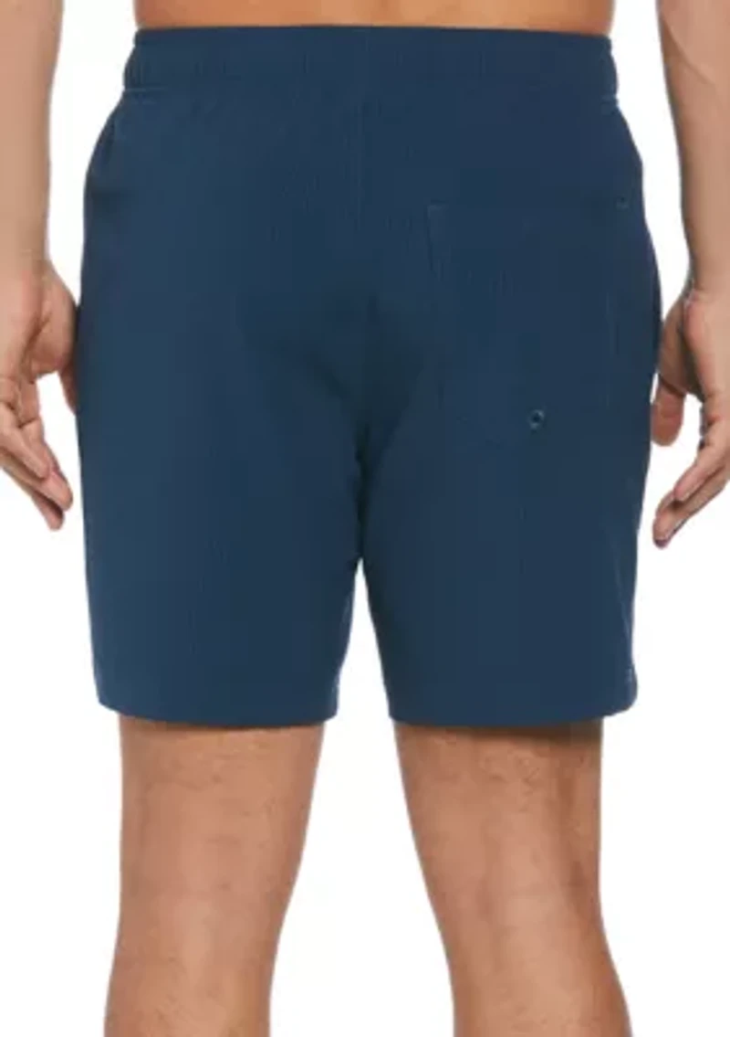 Men's Pull On Seersucker Solid 7'' Shorts