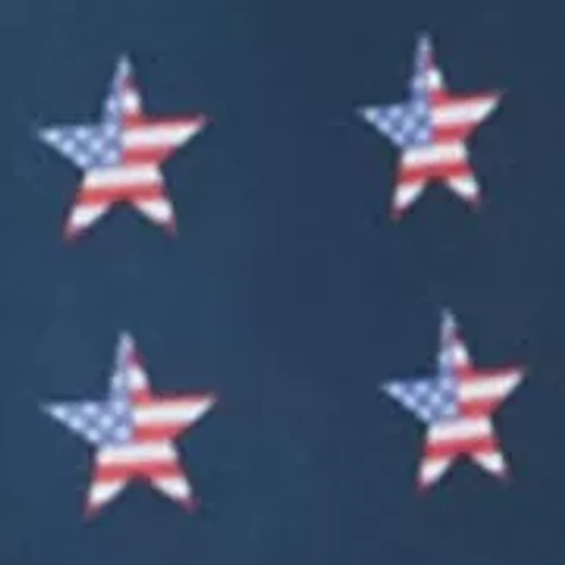 7" Navy Stars Printed Swim Shorts