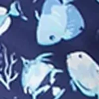 Fish Print Swim Trunks