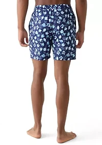 Fish Print Swim Trunks