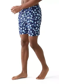Fish Print Swim Trunks