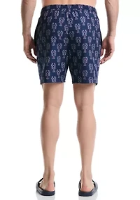 Lobster Print Swim Trunks
