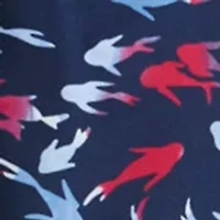 Fish Printed Multicolor Swim Trunks