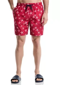 Printed Starfish Swim Trunks