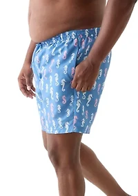 Big & Tall Seahorse Swim Trunks