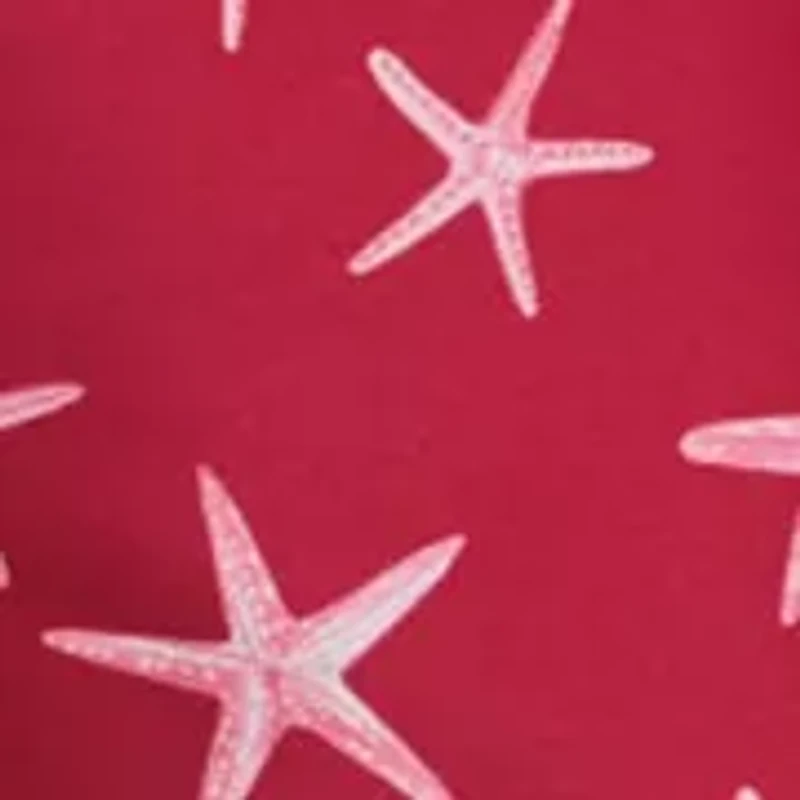 Big & Tall Starfish Print Swim Trunks