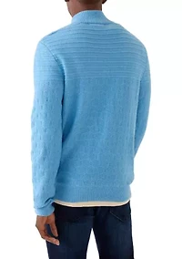Men's Textured 1/4 Zip Sweater