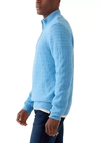 Men's Textured 1/4 Zip Sweater