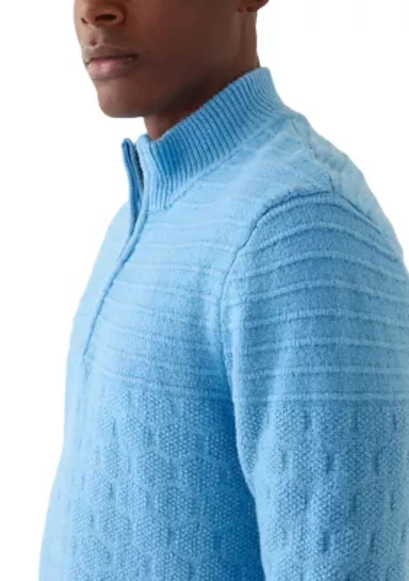 Men's Textured 1/4 Zip Sweater