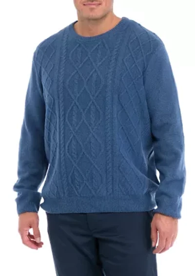 Big & Tall Fisherman Crew Neck Sweater