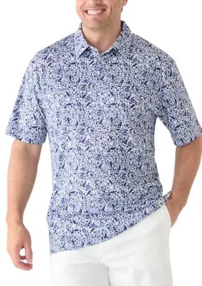 Big & Tall Short Sleeve Football is Life Print Polo Shirt