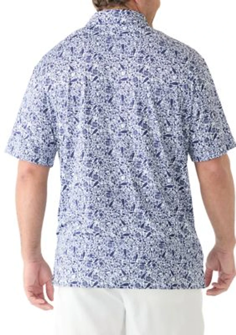 Big & Tall Short Sleeve Football is Life Print Polo Shirt