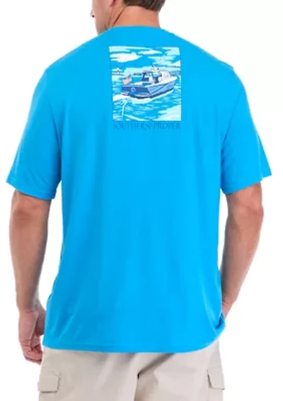 Big & Tall Short Boat Graphic T-Shirt