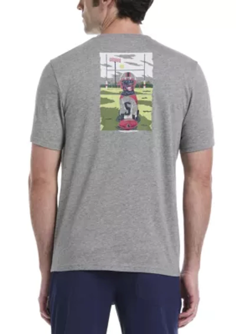 Men's Football Dog Graphic T-Shirt