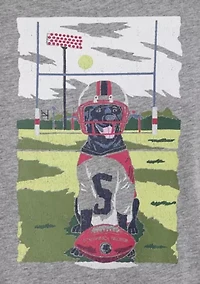 Men's Football Dog Graphic T-Shirt