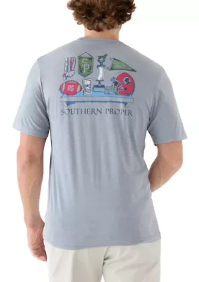 Men's Football Memorabilia Graphic T-Shirt