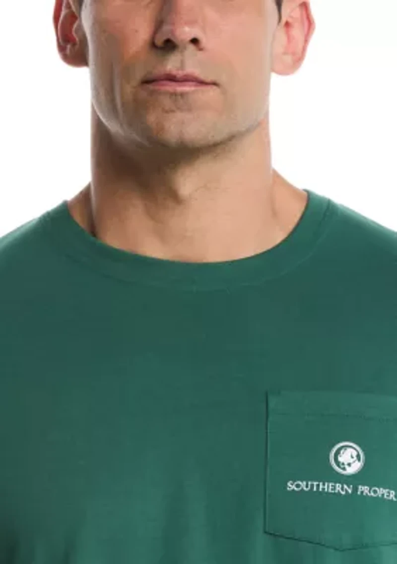 Short Sleeve Collegiate Flags Graphic T-Shirt